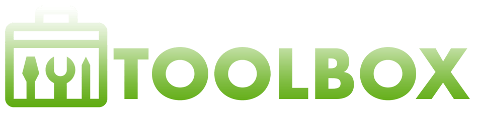TOOLBOX logo green white gradient
